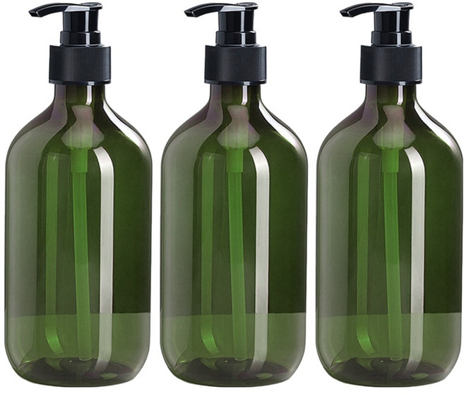 리빙메이커 주방 세탁 세제 리필 소분 공병 500ml, 3개, 카키