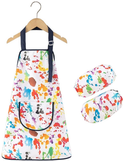 아트조이 어린이 미술 앞치마 토시 세트, 스팟