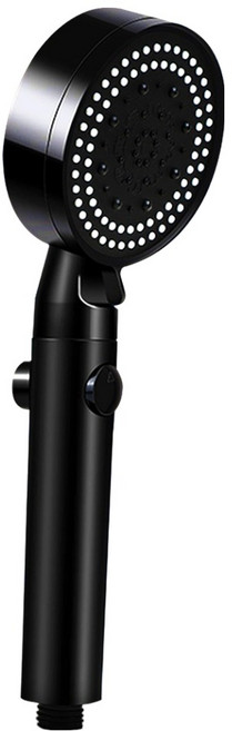 YUNMI 五檔增壓節水加壓蓮蓬頭/淋浴花灑 一鍵止水, 1個, 黑色