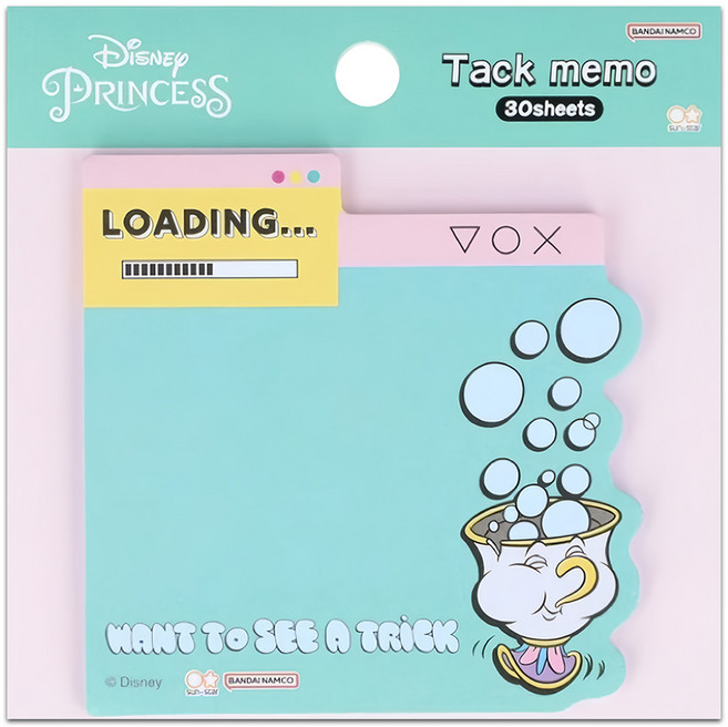 sun-star Disney卡通造型便利貼, 1個, 杯子阿奇, 30張