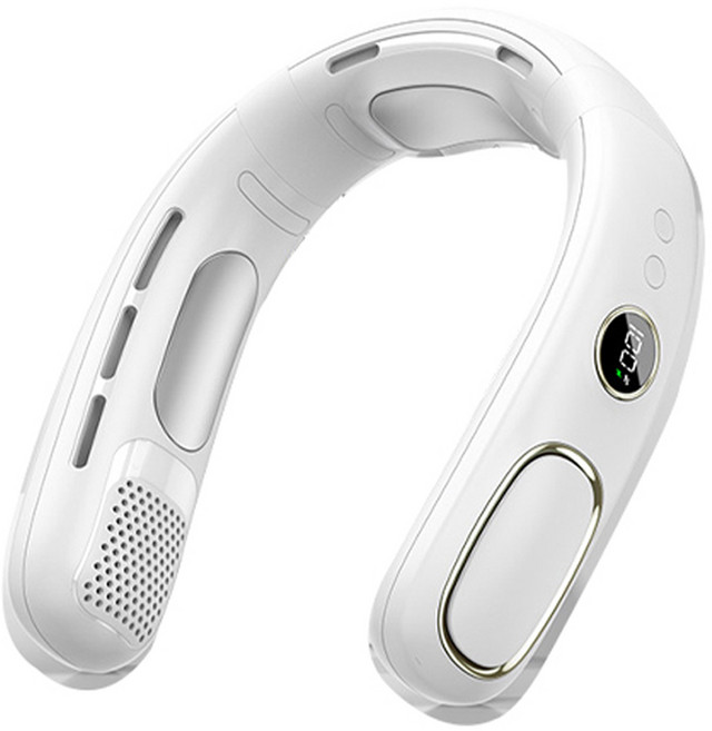 Kyhome 冰瓷製冷掛脖風扇/半導體無葉風扇/戶外隨身電風扇, N90, 白色