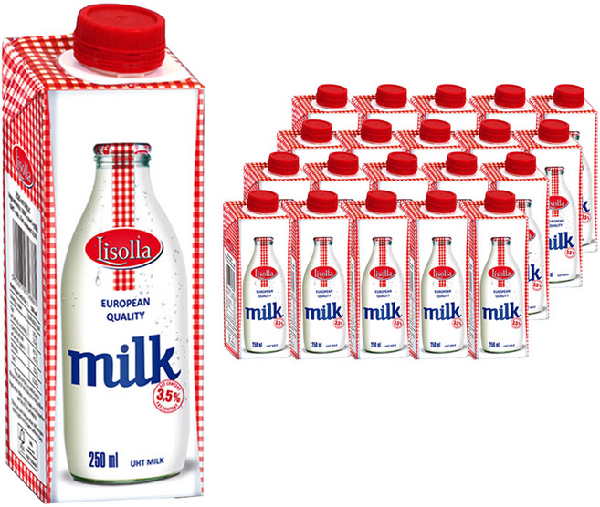 리솔라 멸균우유, 250ml, 21개