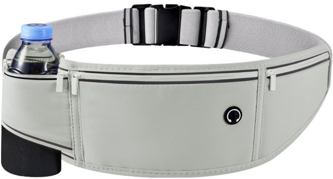 썸즈마인 방수 러닝 허리가방, 그레이, 1개