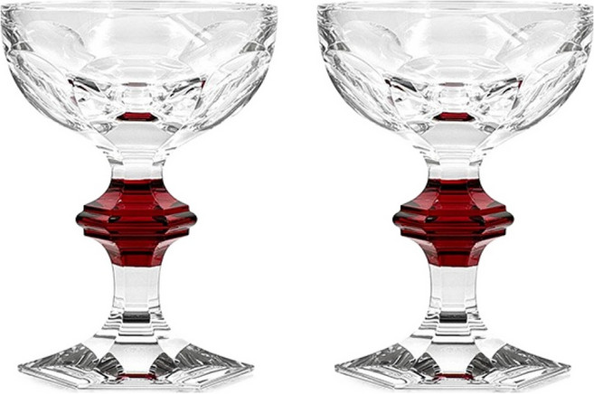 Baccarat 크리스탈 아코어 1841 쿠페 레드 2814393, 2개, 170ml