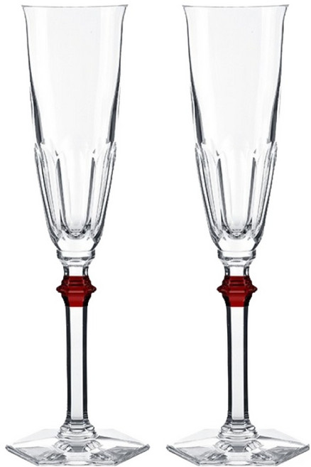 Baccarat 크리스탈 아코어 이브 플루트 레드 2807194, 2개, 170ml