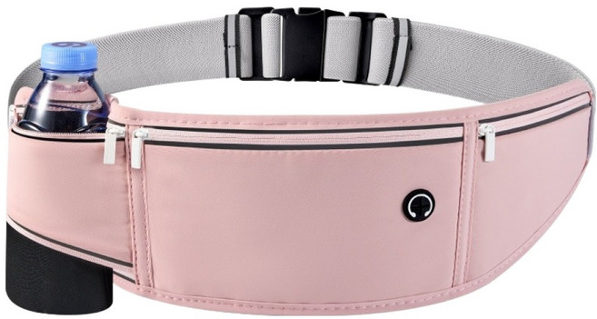 썸즈마인 방수 러닝 허리가방, 핑크, 1개