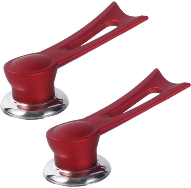 코리드리 손잡이가 긴 냄비뚜껑 손잡이 냄비꼭지 레드, 2개