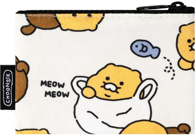 춘식이 오디너리 패턴 플랫 파우치