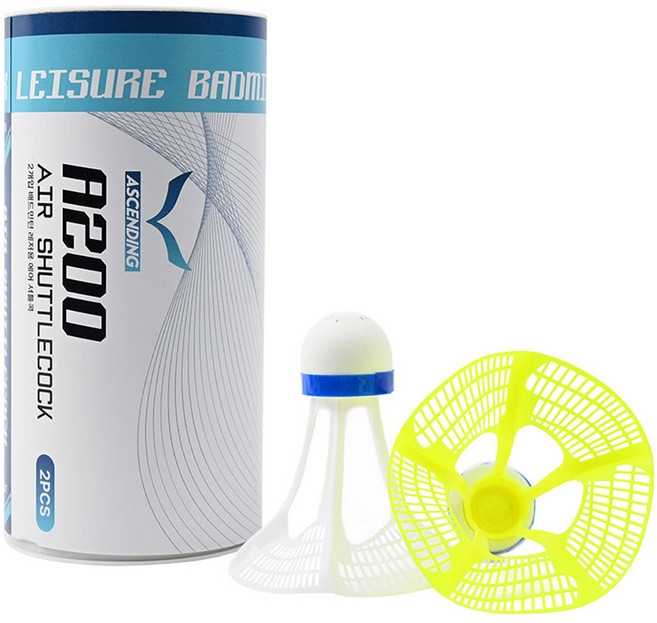 ASCENDING 에어셔틀 배드민턴 셔틀콕 A200, 화이트, 그린, 1세트