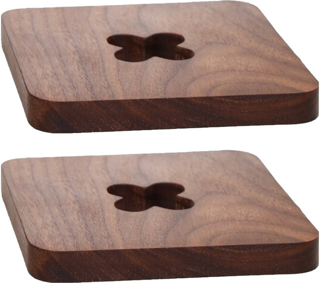 웰롯 원목 다용도 컵받침 냄비 뚝배기받침 웰넛, 2개