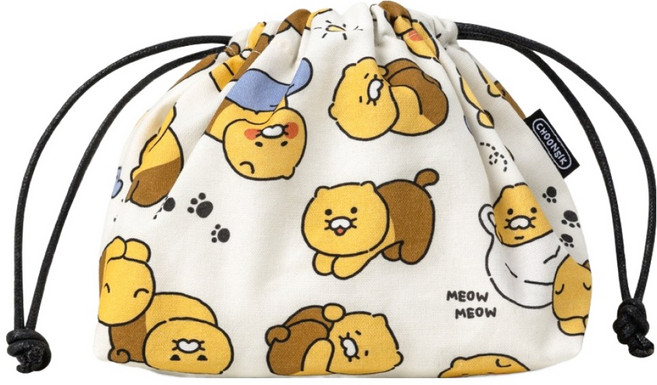 춘식이 오디너리 패턴 스트링 파우치