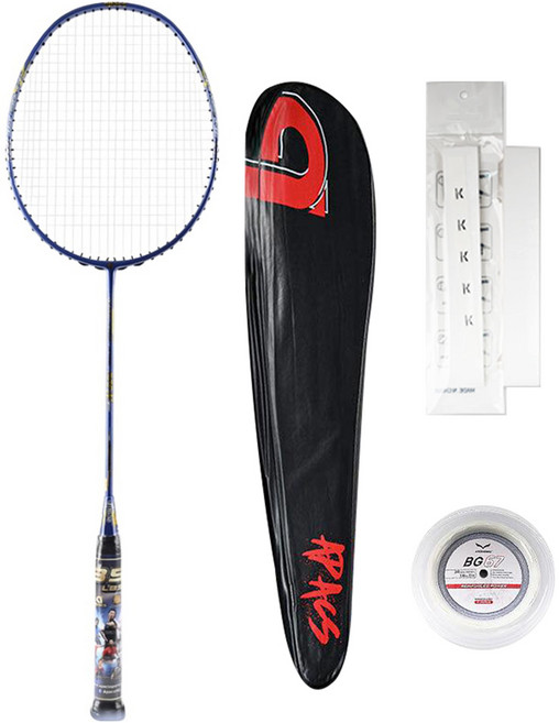 아펙스 나노퓨전스피드 725N 배드민턴라켓 바이올렛블루 + 줄작업 + 그립 + 풀커버 랜덤발송 세트, 1세트