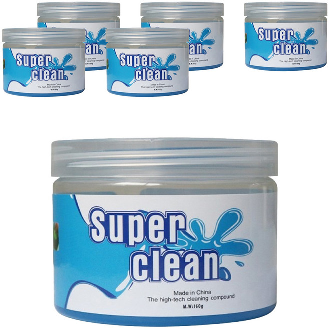 코리드리 청소 매직젤 키보드 자동차 생활 틈새 먼지 제거 6.5 x 5.5 cm, 6개