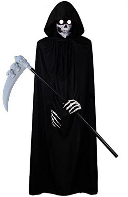 엘쏘 할로윈 사신 코스프레 망토 + 도끼 + 장갑 + 가면 세트