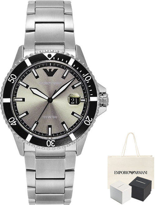 아르마니 남성용 월드 익스프로어메탈시계 AR11683 + 쇼핑백 + 패키지 랜덤발송