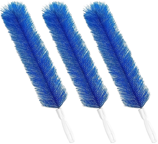 아워웍스 선풍기 에어컨 틈새 청소 브러쉬, 파란색, 3개
