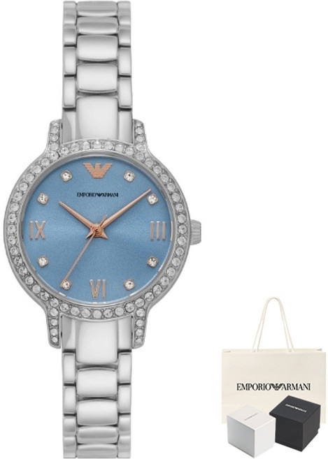 엠포리오아르마니 여성용 클레오 메탈시계 AR11585 + 쇼핑백 + 패키지 랜덤발송