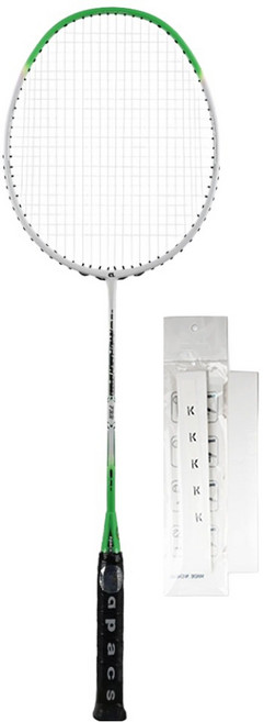 아펙스 나노퓨전스피드 722 배드민턴 라켓 화이트그린 + 줄작업 + 그립 화이트 + 풀커버 랜덤발송 세트, 1세트
