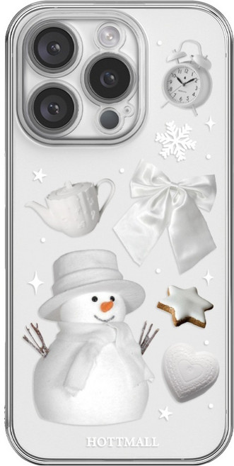 hottmall 雪人蝴蝶結印花手機殼 C1043