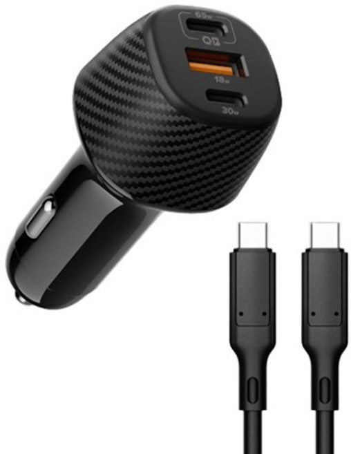 슈피겐 차량용 시거잭 에센셜 고속충전기 세트 ACP09543, EV1133, 블랙