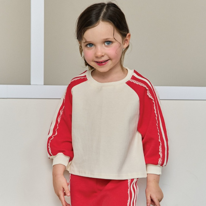 키키모라 아동용 코코 레이스 맨투맨