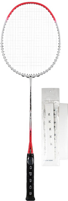 아펙스 722 초경량 풀카본 배드민턴라켓 화이트 핫핑크 + 줄작업 화이트 + 케이스 랜덤발송 + 그립 화이트 세트, 1세트