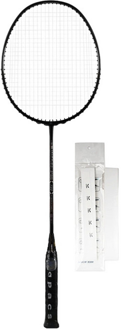 아펙스 나노퓨전스피드 722 배드민턴 라켓 올블랙 + 줄작업 + 그립 화이트 + 풀커버 랜덤발송 세트, 1세트