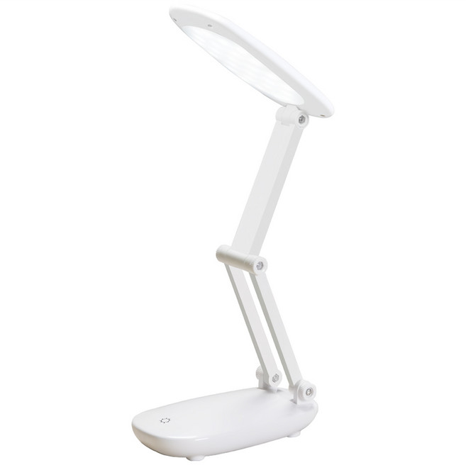 收納部屋 可充電迷你雙折疊LED檯燈, 白色