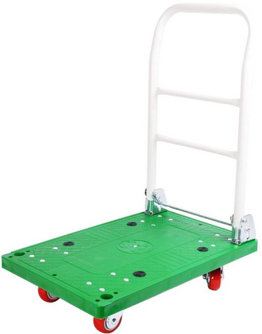 튼튼 국내제조 접이식 운반 카트 중, 그린, 1개