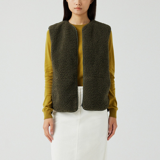 JAJU 여성용 덤블보아 집업 베스트