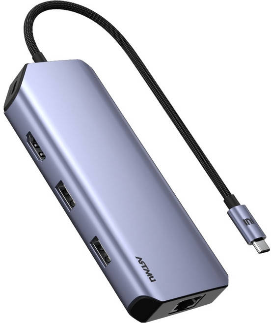 아트뮤 USB C타입 9in1 4K 60hz Gen2 10Gbps 멀티 허브 MH430, 메탈그레이, 1개