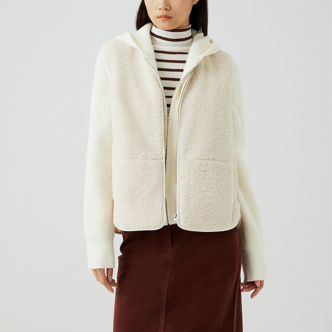 JAJU 여성용 덤블보아 집업 베스트