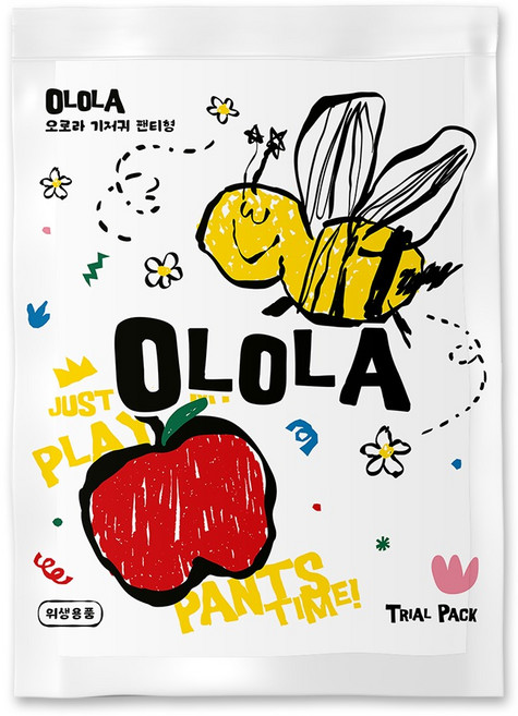 OLOLA 허니잠 팬티형 체험팩 샘플 낮밤 아기기저귀, 대형(L), 2매