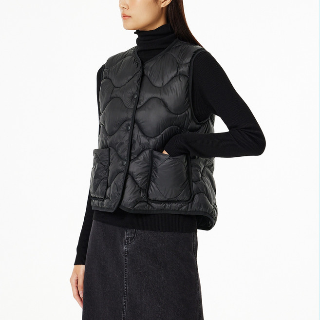 JAJU 여성용 포켓 라이트 다운필 베스트