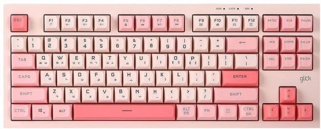 지클릭커 오피스프로 사일런스 M RGB 87키 무소음 유선 텐키리스 키보드, Coral CR1, OPK50, 제조사축