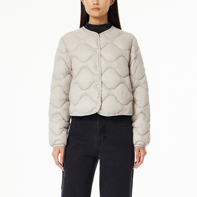 JAJU 여성용 포켓 라이트 다운필 자켓