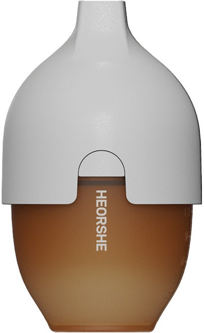 HE OR SHE 寬口矽膠仿母乳奶瓶, 灰色, 1個, 160ml