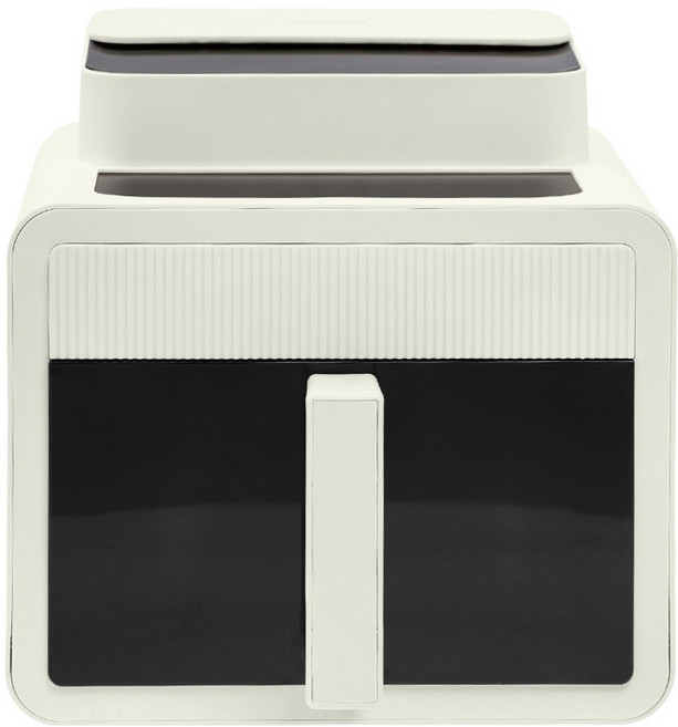 위즈웰 듀얼뷰 예약 저소음 대용량 가정용 에어프라이기 6L, WA8270, 크림