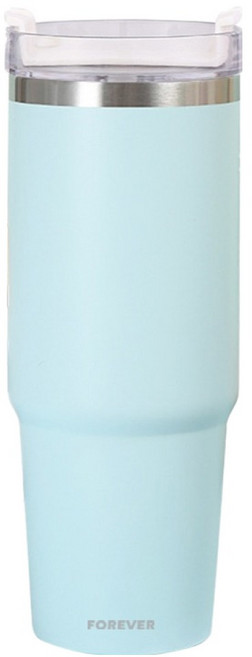 FOREVER 不鏽鋼保冰保冷冰霸杯/隨行杯, 1個, 900ml, 淺藍色