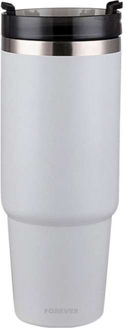 FOREVER 不鏽鋼保冰保冷冰霸杯/隨行杯, 1個, 900ml, 灰色