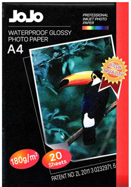 다다 고광택 사진 인화지 프린팅 포토용지 180g, 20개, A4