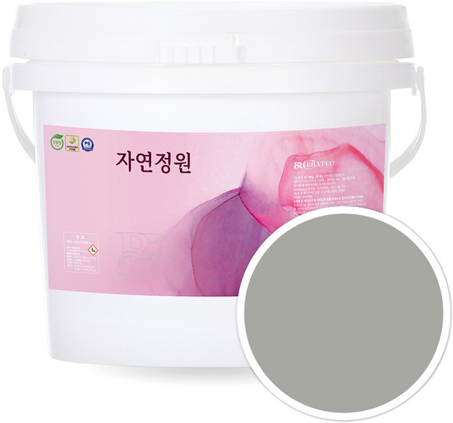 자연정원 곰팡이 결로방지 수성 친환경 규조토 무광 단열 페인트 BR022, 댄디그레이, 1kg, 1개
