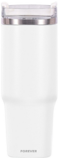 FOREVER 不鏽鋼保冰保冷冰霸杯/隨行杯, 1個, 900ml, 白色