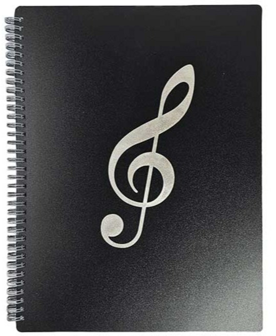 티처스 메모가능 오픈클립형 360도 스프링 악보화일 230 x 310 mm 20p, 블랙, 1개