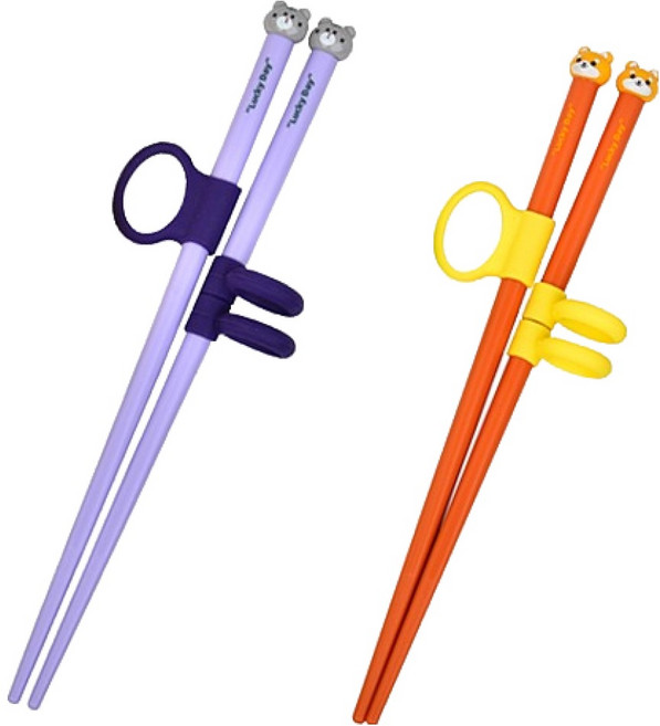 큐트미 교정 젓가락 2종 세트 MP567, 고양이, 강아지, 1세트