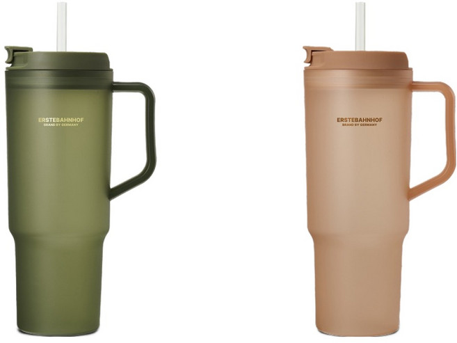 에스테반호프 저스트 콜드컵 2종 세트, 저스트카키, 탄 브라운, 1200ml, 1세트