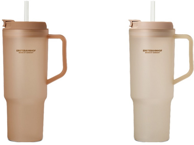 ERSTEBAHNHOF Just 冷飲杯 2件組, 1200ml, 棕褐色, 米沙色, 1套