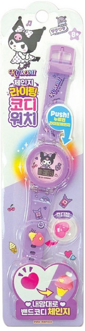 핑크망고 산리오 캐릭터 체인지 라이팅 코디워치