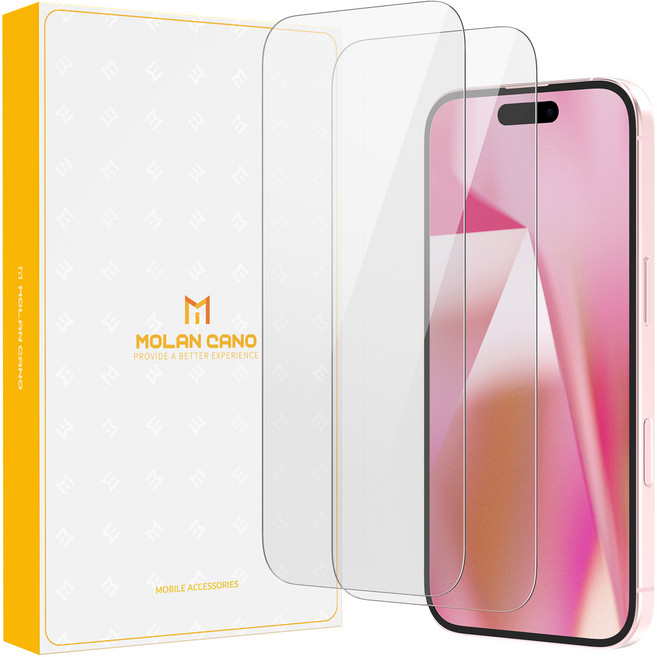 모란카노 플래쉬 강화유리 액정 보호필름 투명 2p 세트, 1세트