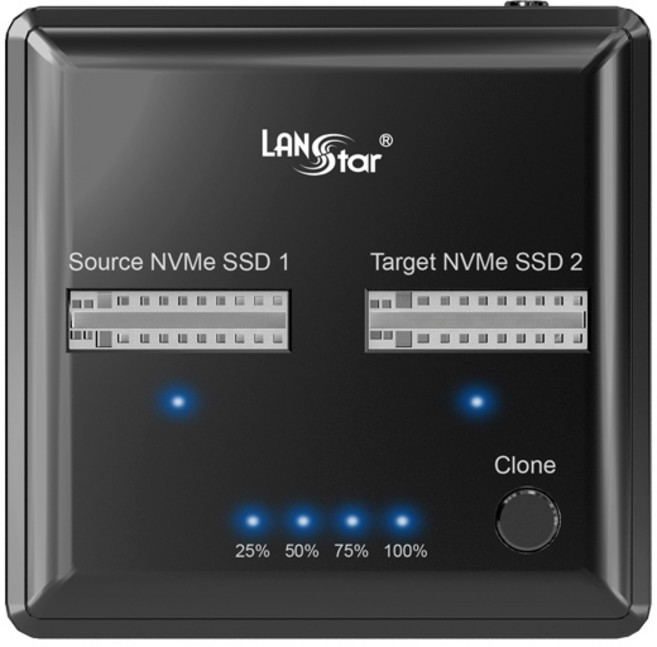 랜스타 M.2 SSD 듀얼 복제 도킹 스테이션, 1개, LS-NVDOC-N